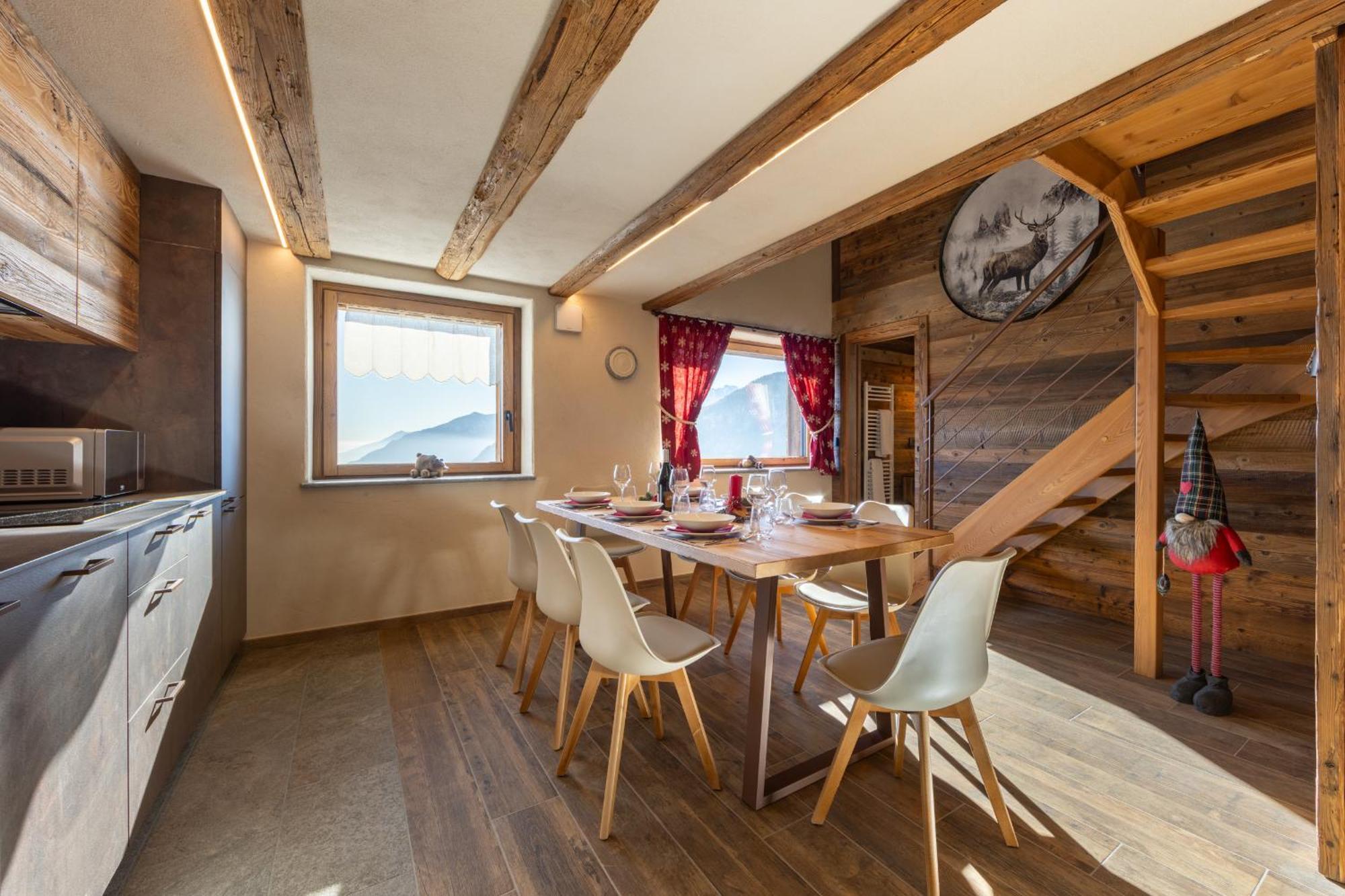Les Reves Des Montagnards, Appartements De Charme Torgnon Bagian luar foto