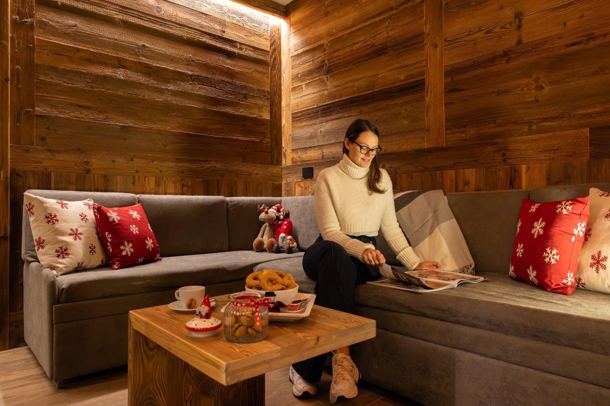 Les Reves Des Montagnards, Appartements De Charme Torgnon Bagian luar foto